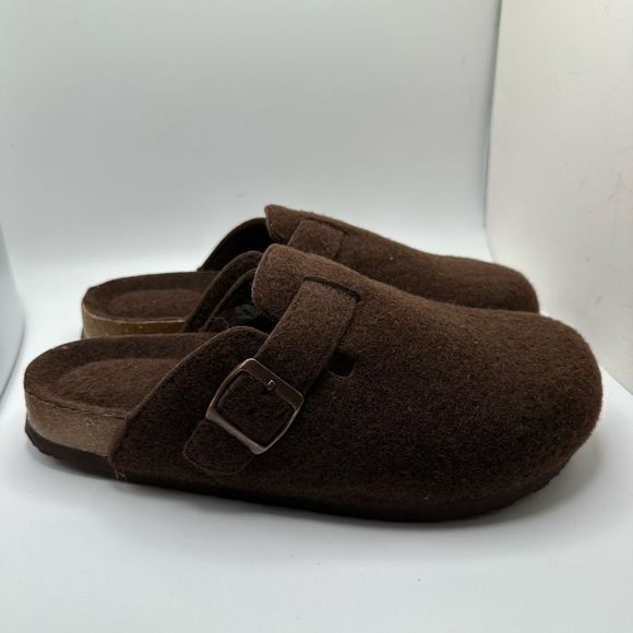 CUSHIONAIRE Womens Clog 10 BROWN WOOL - Picture 1 of 7